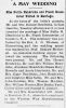 Frank Rosentreter & Nellie Hendricks - Marriage Announcement